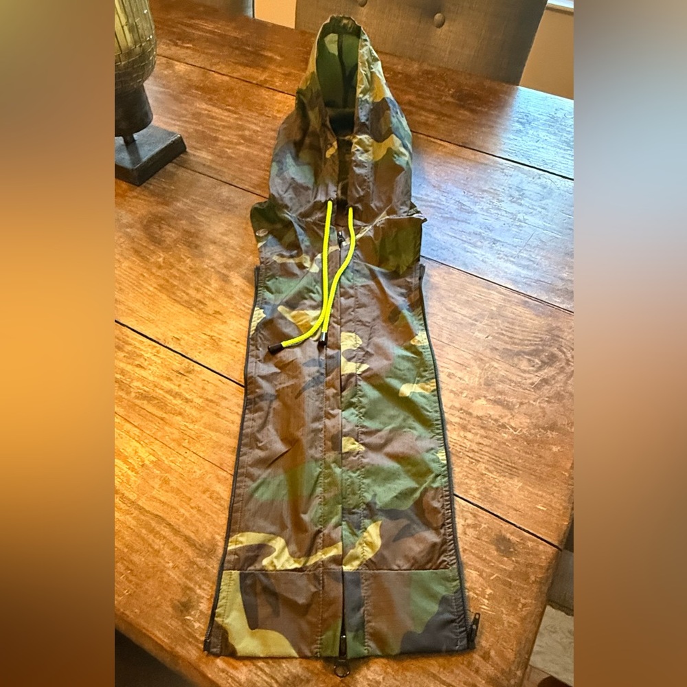 Veronica Beard Nylon Camouflage Hoodie Dickey